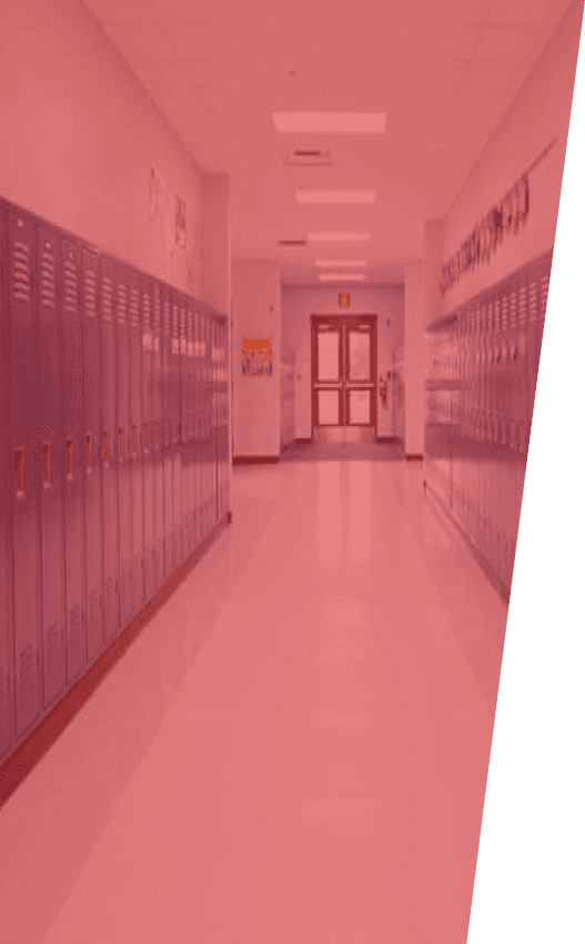 School hallway with lockers